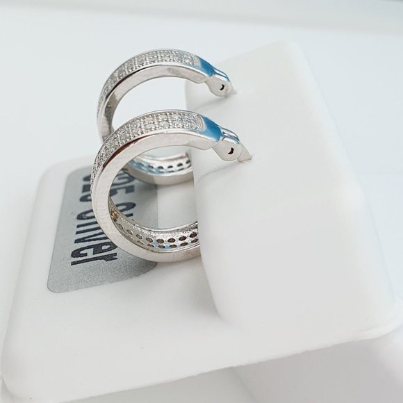 "925 Sterling Silver Cubic Zirconia Earrings, U19254893 - Picture 4 of 11